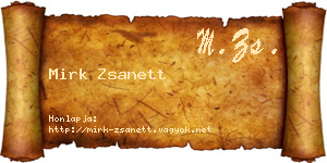 Mirk Zsanett névjegykártya