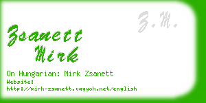 zsanett mirk business card